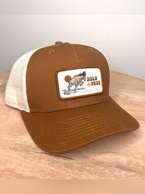 Poncho Outdoors Brown Trucker Hat SnapBack Mesh